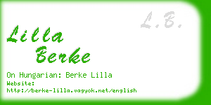 lilla berke business card